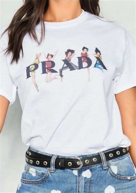 spice girls prada tee|spice girls ringer shirt.